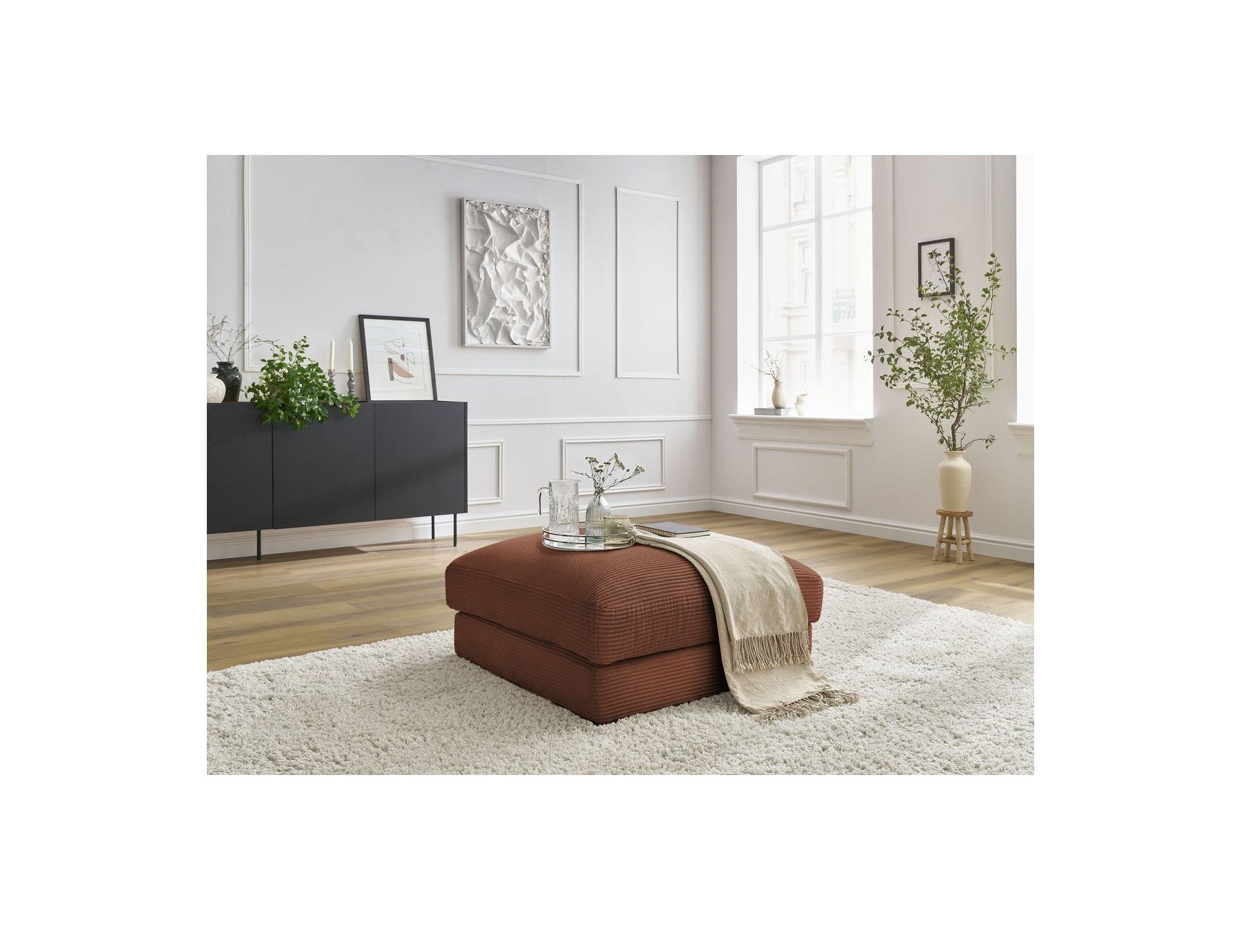 Footstool - Leonard - Corduroy