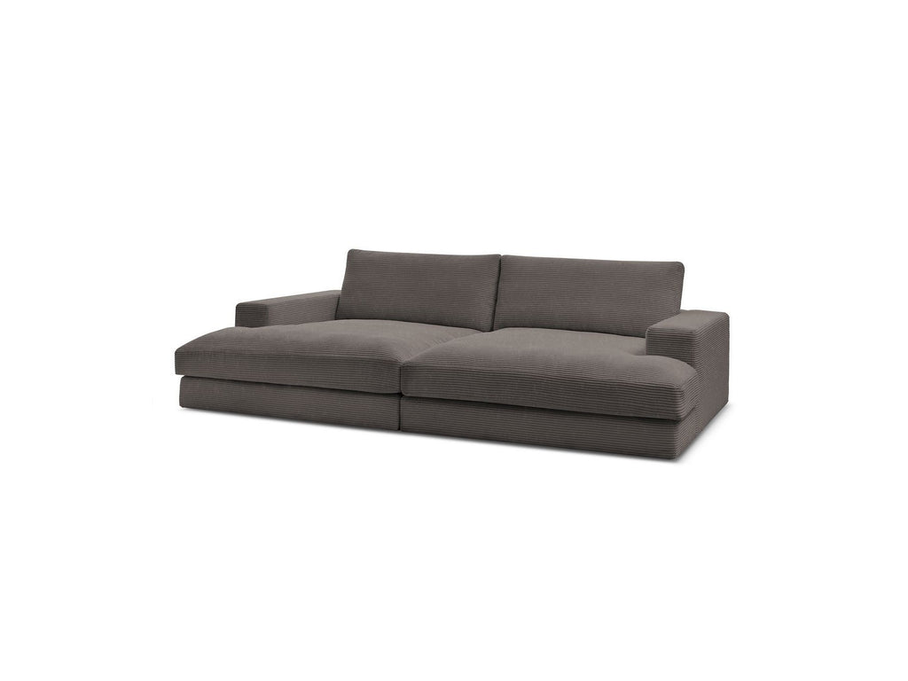 Fixed Straight 4-Seater Deep-Seat Sofa - Leonard - Corduroy