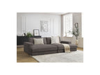 Fixed Straight 4-Seater Deep-Seat Sofa - Leonard - Corduroy