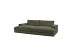 Fixed Straight 4-Seater Deep-Seat Sofa - Leonard - Corduroy