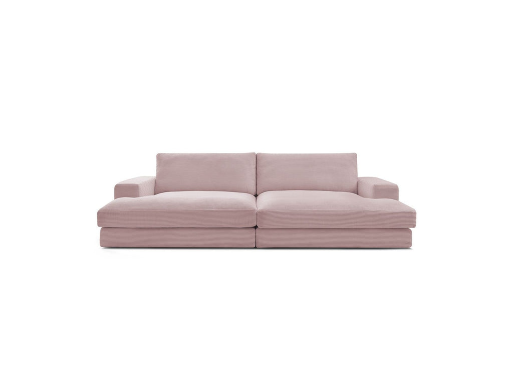 Fixed Straight 4-Seater Deep-Seat Sofa - Leonard - Corduroy