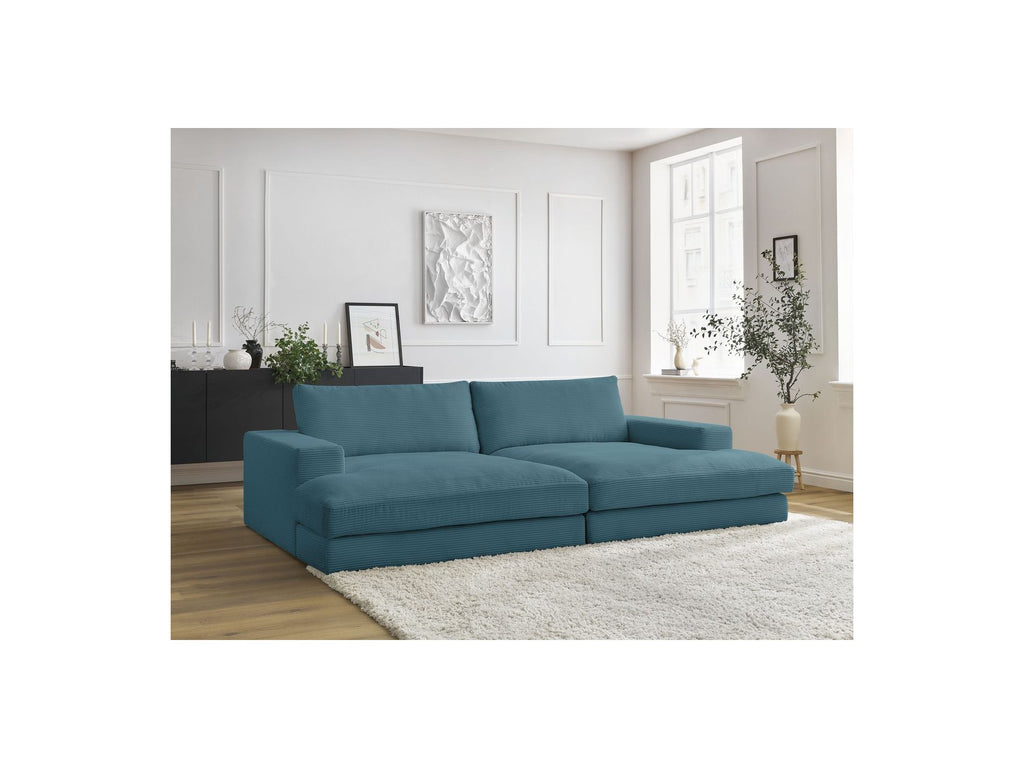 Fixed Straight 4-Seater Deep-Seat Sofa - Leonard - Corduroy