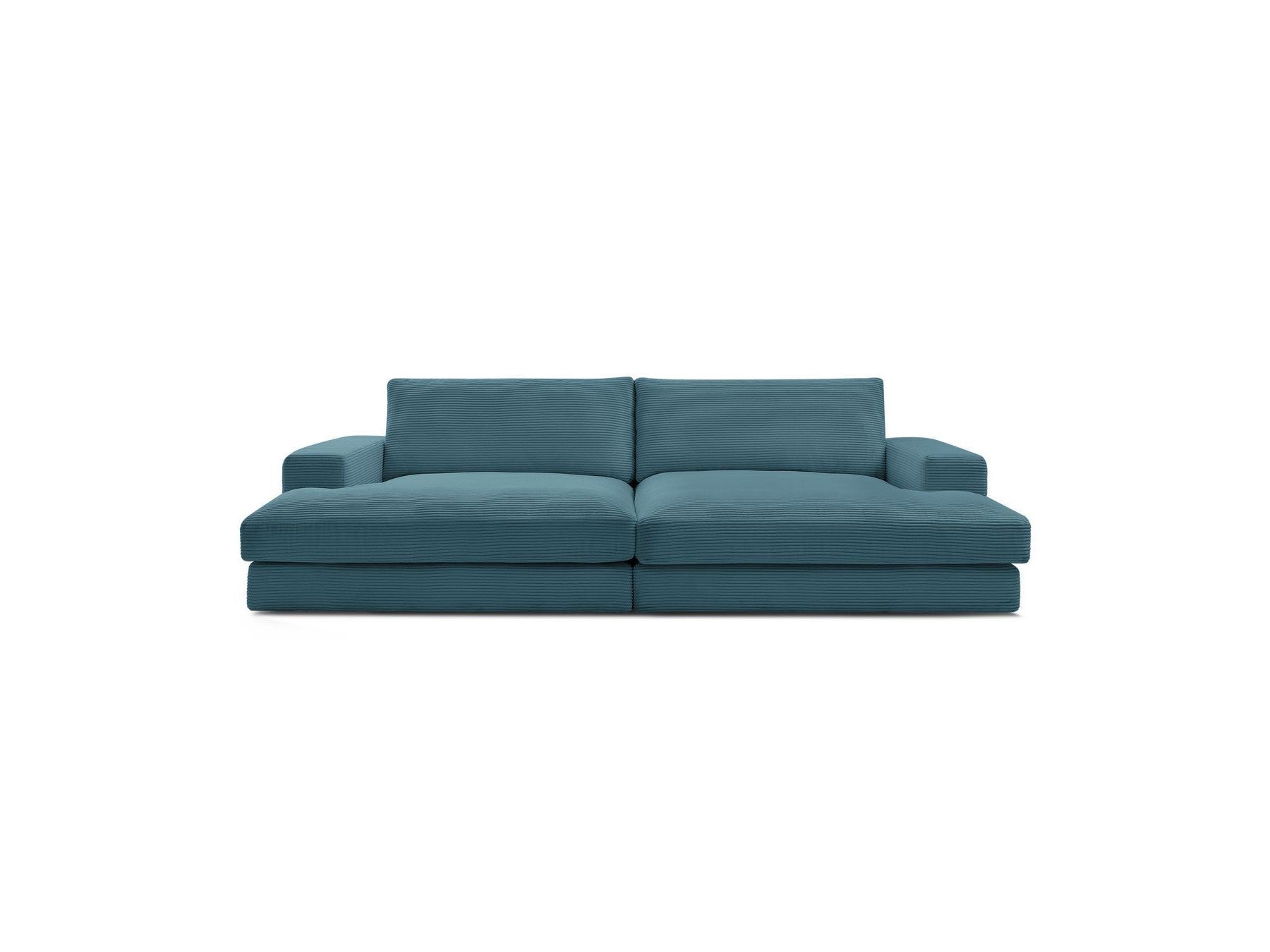 Fixed Straight 4-Seater Deep-Seat Sofa - Leonard - Corduroy