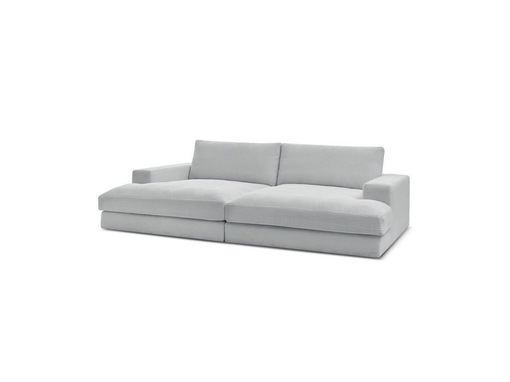 Fixed Straight 4-Seater Deep-Seat Sofa - Leonard - Corduroy