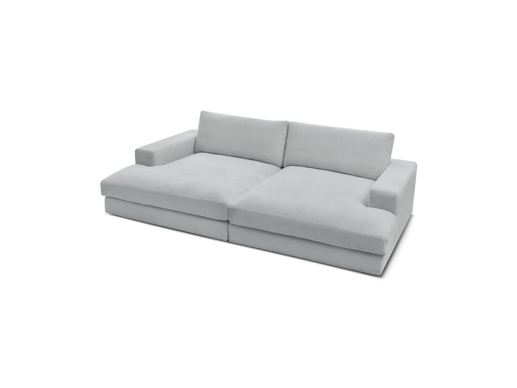 Fixed Straight 4-Seater Deep-Seat Sofa - Leonard - Corduroy