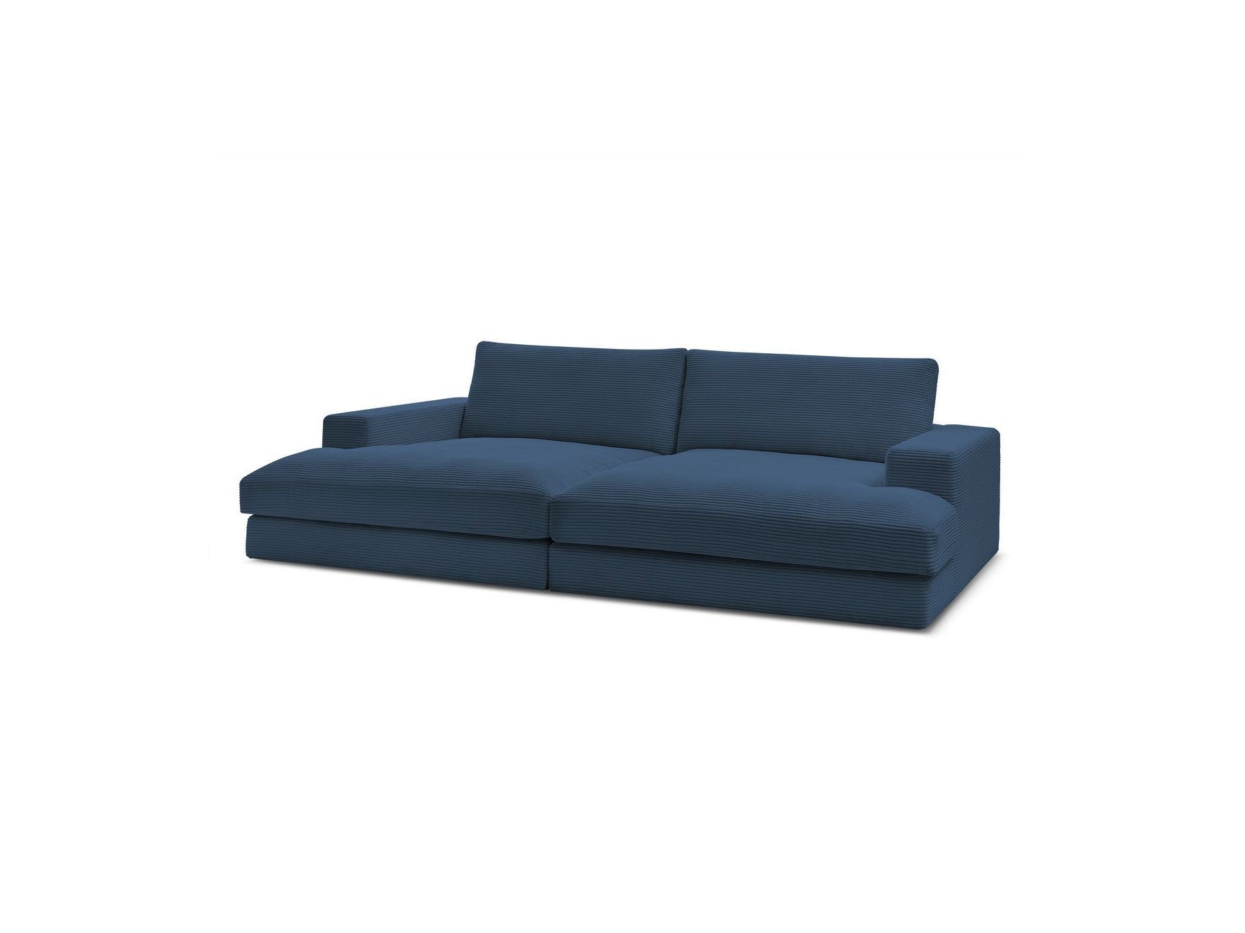 Fixed Straight 4-Seater Deep-Seat Sofa - Leonard - Corduroy