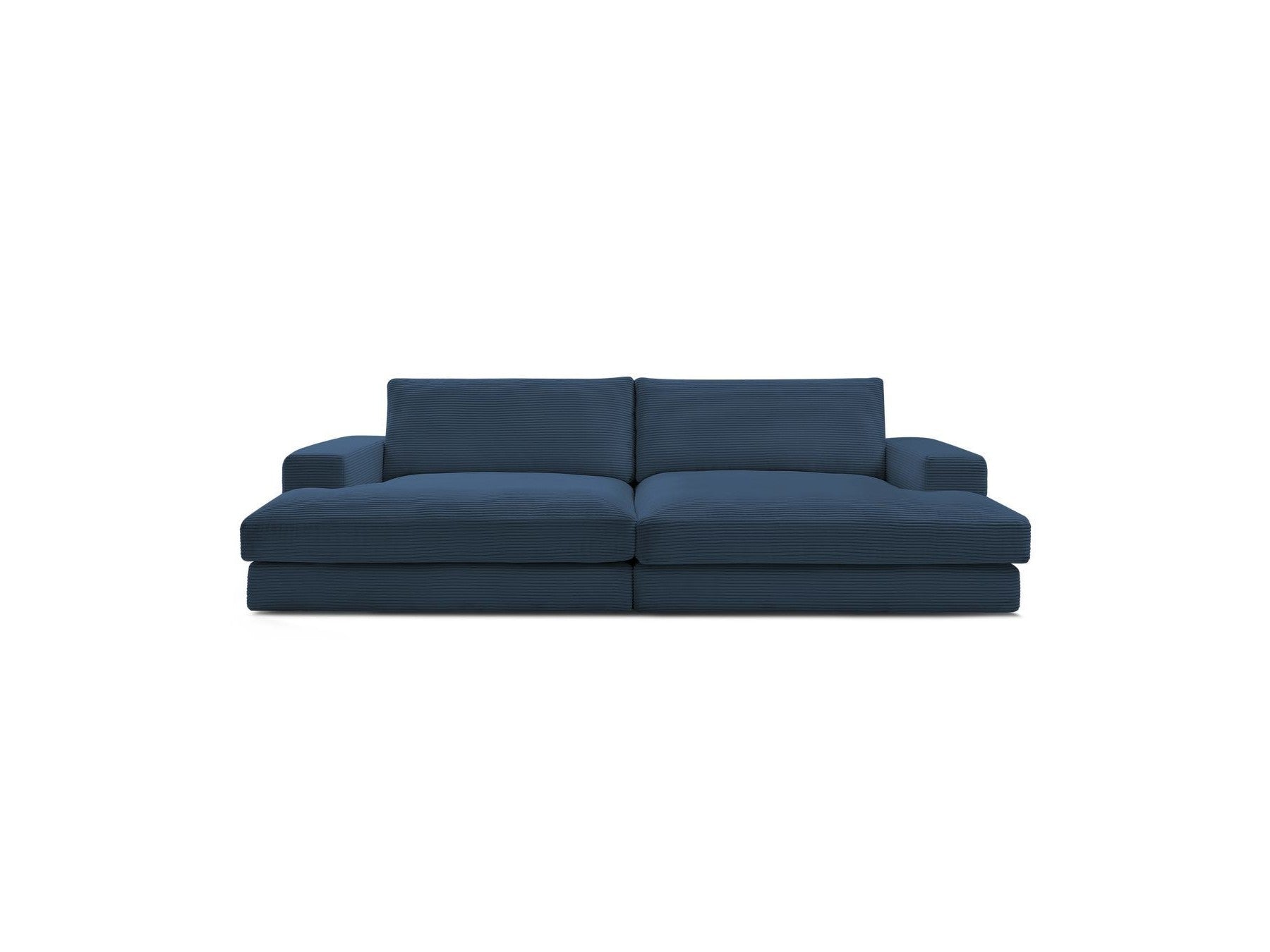 Fixed Straight 4-Seater Deep-Seat Sofa - Leonard - Corduroy