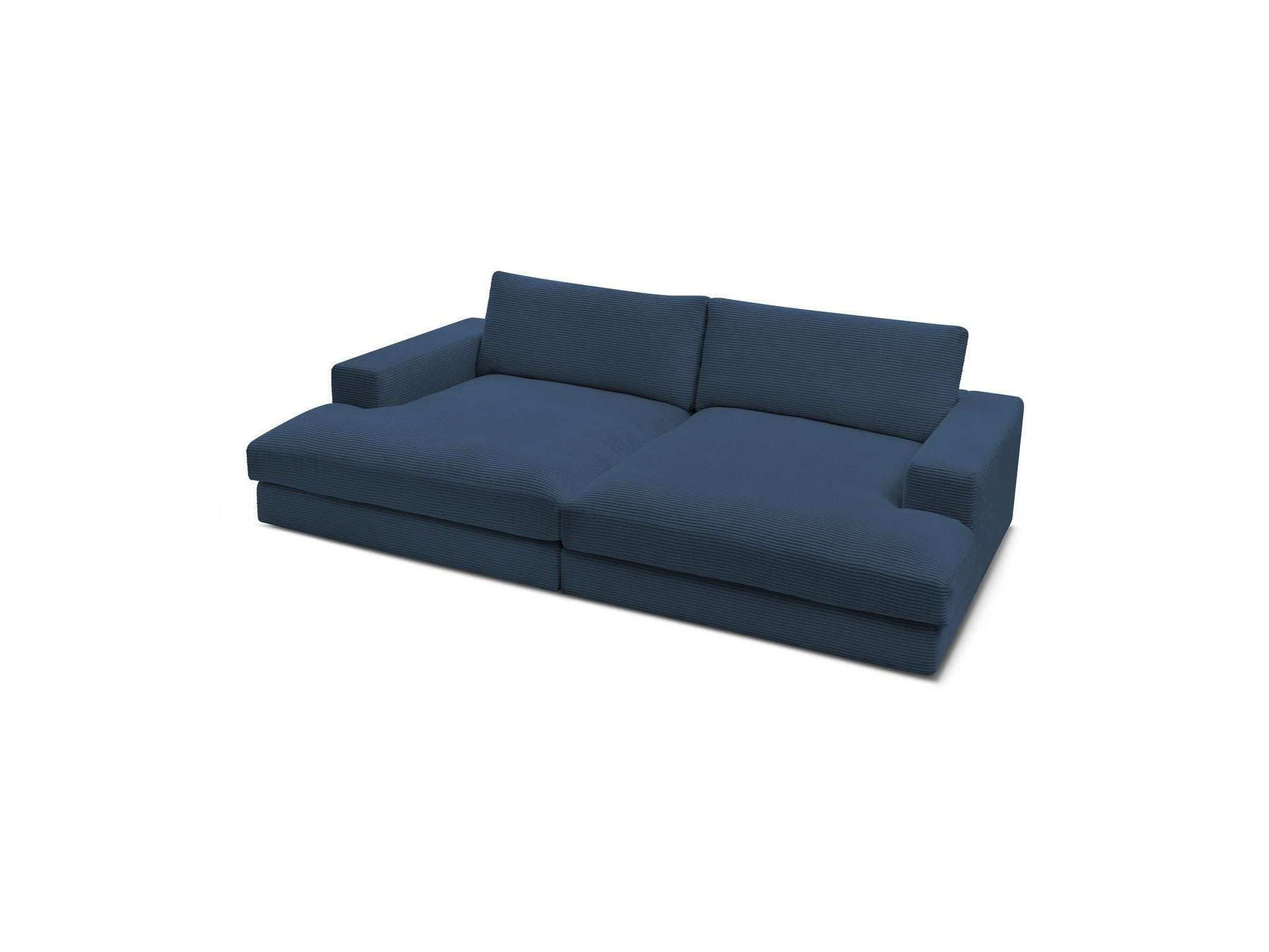Fixed Straight 4-Seater Deep-Seat Sofa - Leonard - Corduroy