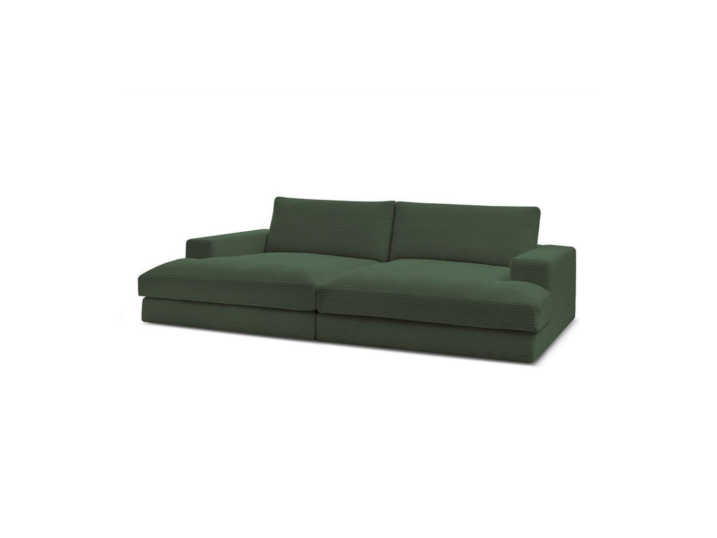 Fixed Straight 4-Seater Deep-Seat Sofa - Leonard - Corduroy