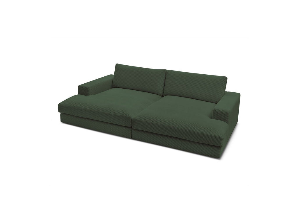 Fixed Straight 4-Seater Deep-Seat Sofa - Leonard - Corduroy