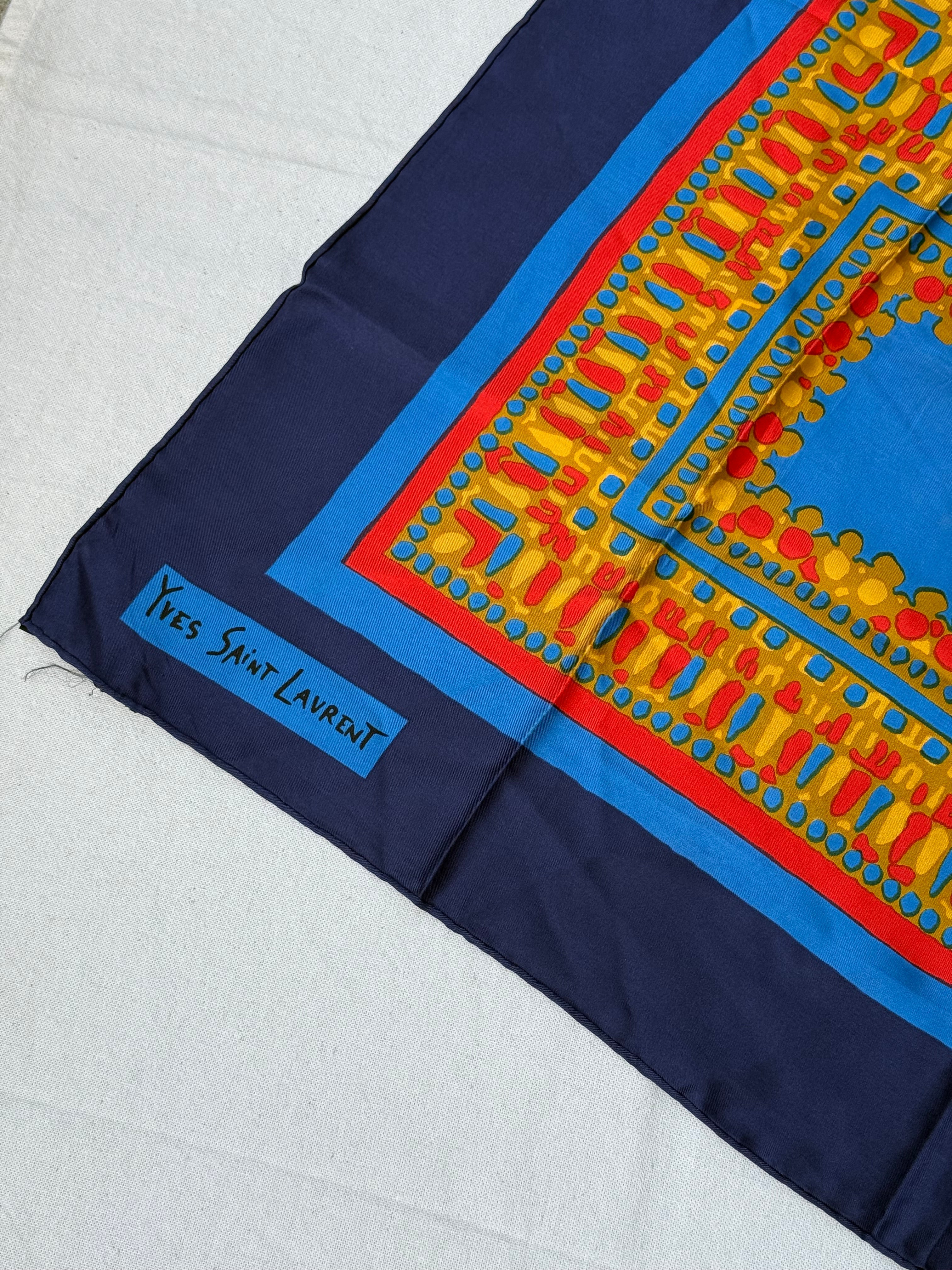 Bufanda Yves Saint Laurent – Estampados gráficos coloridos