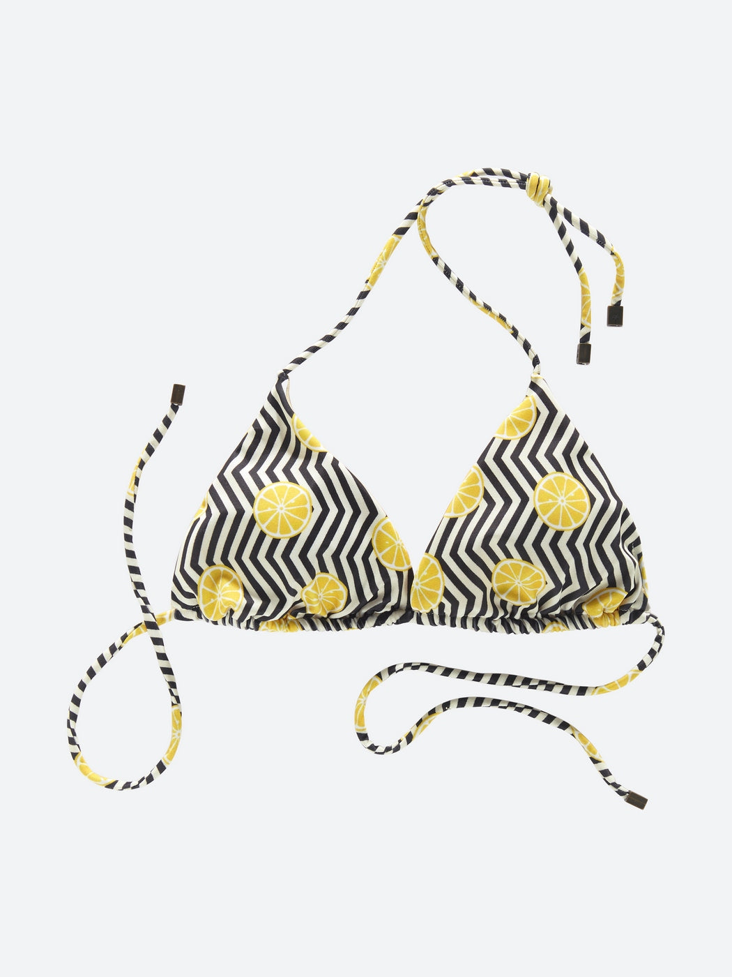 Black Lemon Triangle Bikini Top