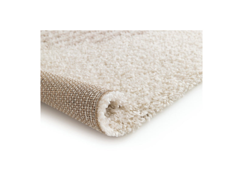 Tapis Poils Ras Pascale - Motif Abstrait - Beige