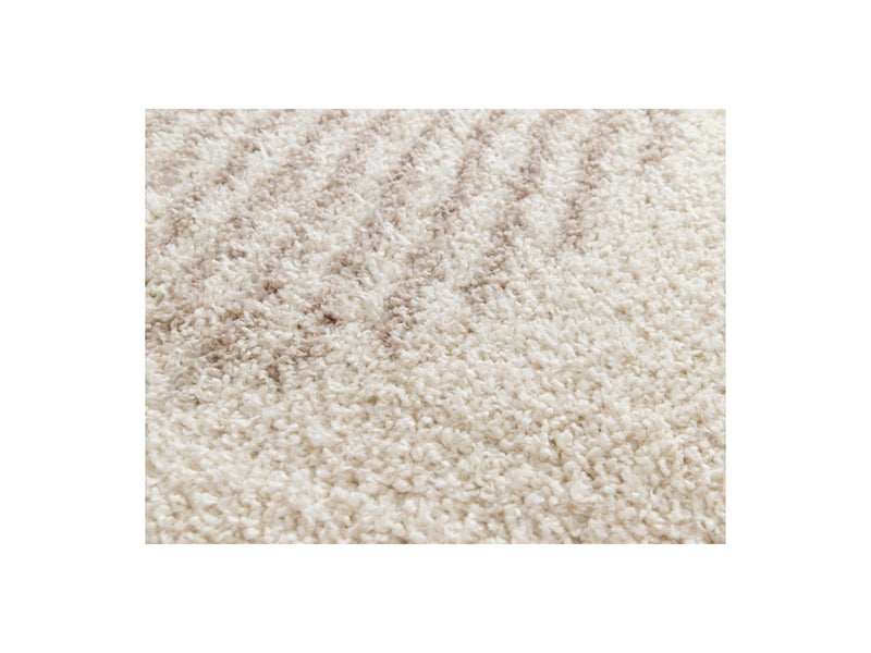 Tapis Poils Ras Pascale - Motif Abstrait - Beige