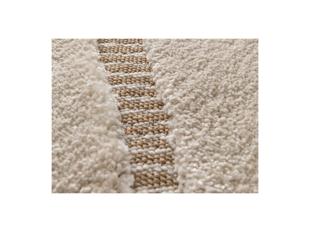 Rachida - Tapis Poils Ras - Motif Graphique - Beige