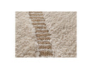 Tapis Poils Ras Rachida Motif Graphique - Beige