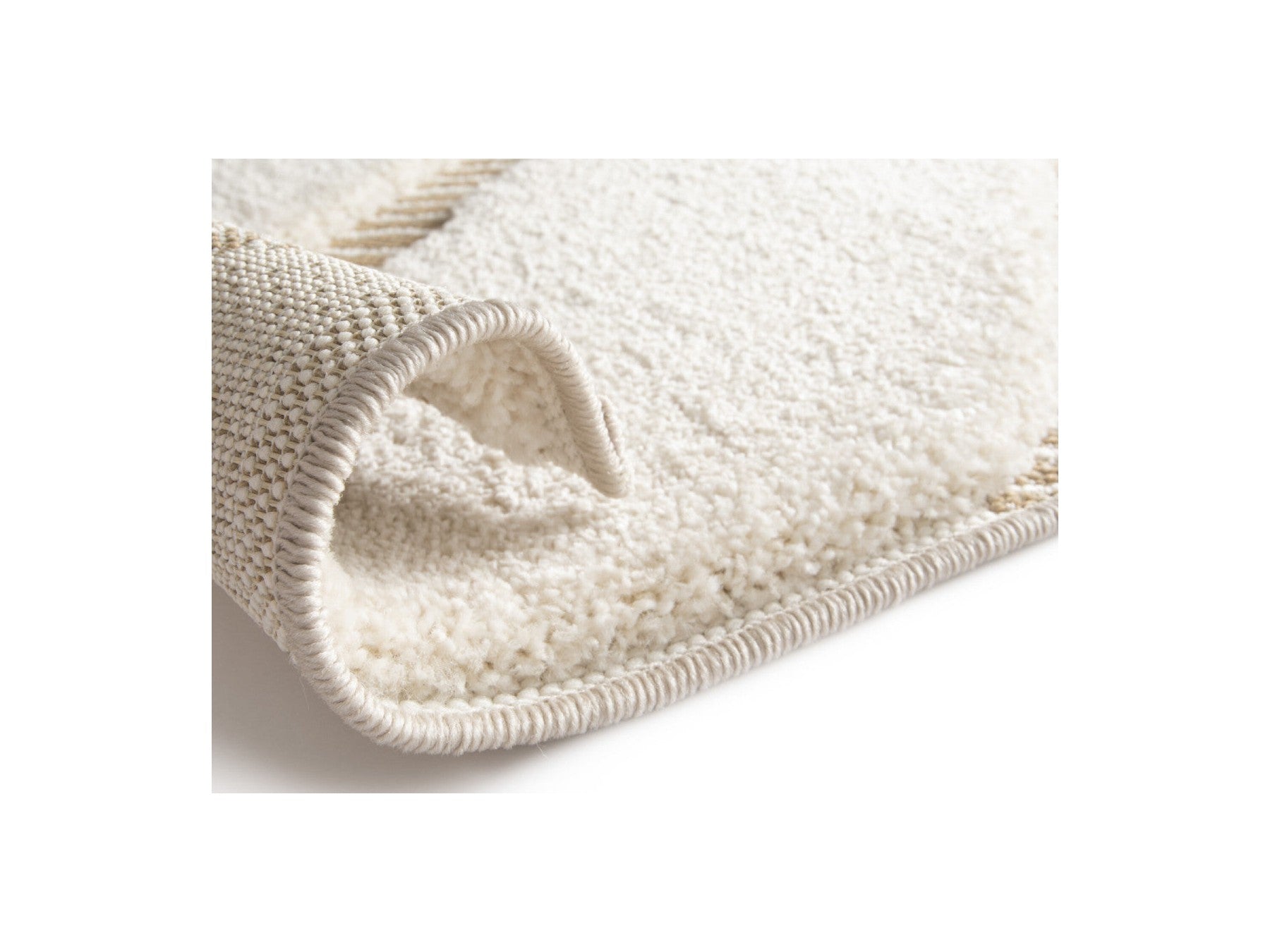 Rachida - Tapis Poils Ras - Motif Graphique - Beige