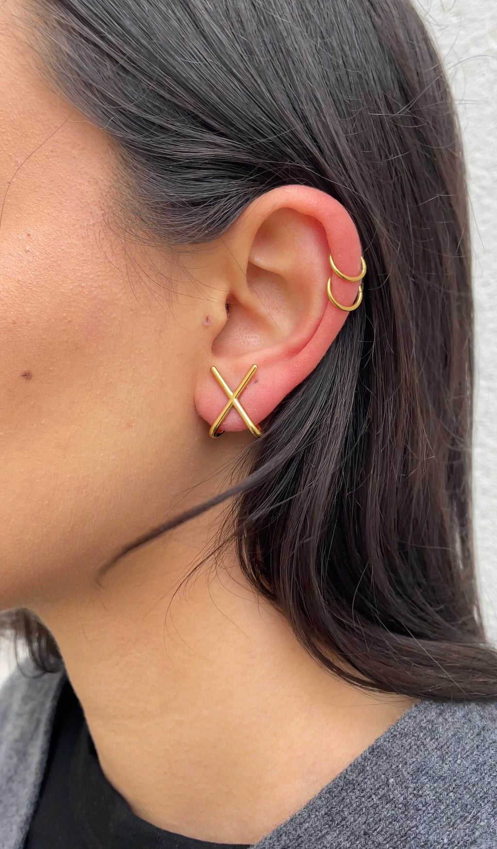 Boucles D'Oreilles Cross