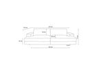 Fixed Straight 4-Seater Deep-Seat Sofa - Leonard - Corduroy