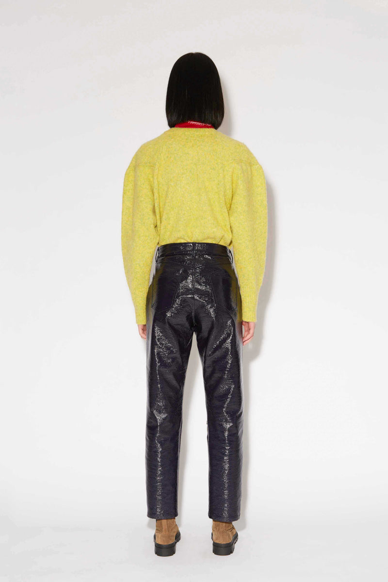 IGGY VINYL NAVY TROUSERS