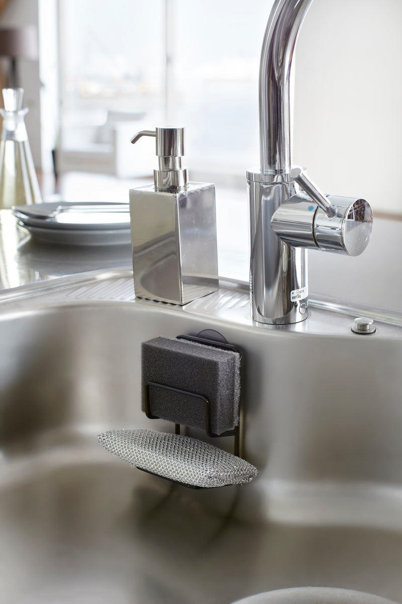 Double Sponge Holder - Tower - Black