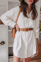 Vestido Lison Terciopelo Crudo