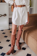 Robe Lison Velours Écru