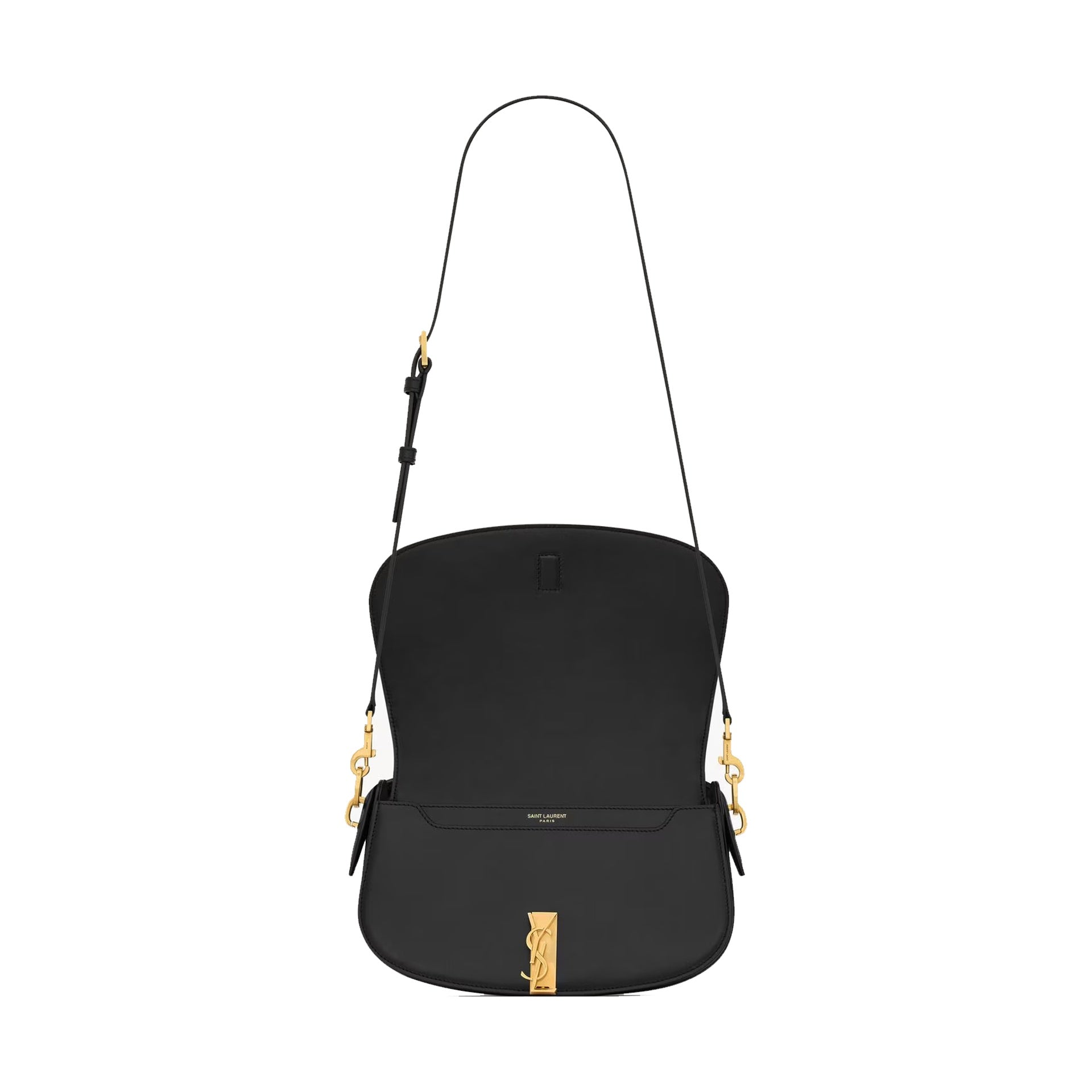 Saint Laurent - Voltaire Half-Moon Crossbody Bag - Women - Black