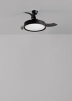 Wind Clear Edge - Ventilateur De Plafond Silencieux 40W Avec Pales Rétractables Et Lumière Led - Noir
