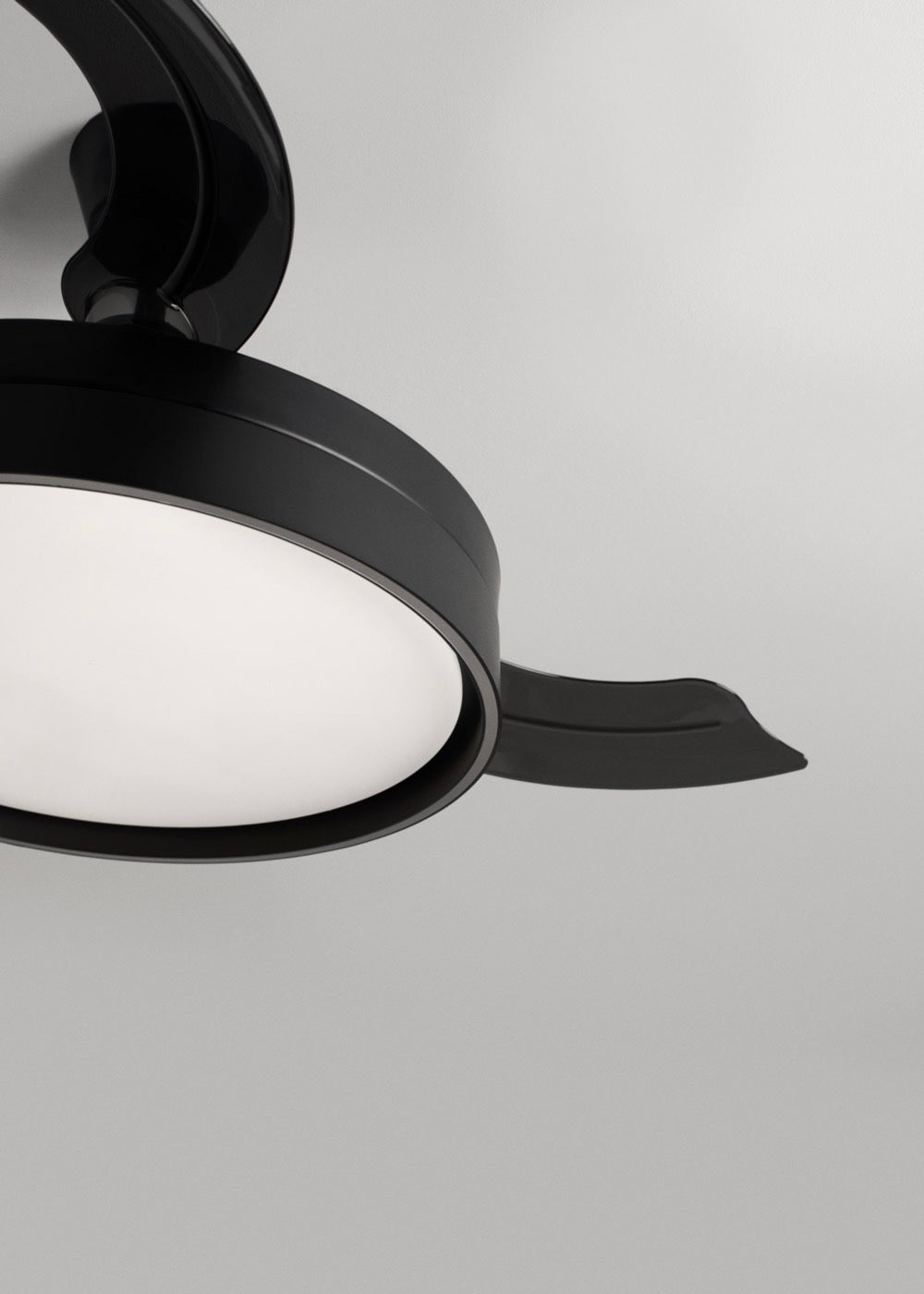 Wind Clear Edge - Ventilateur De Plafond Silencieux 40W Avec Pales Rétractables Et Lumière Led - Noir