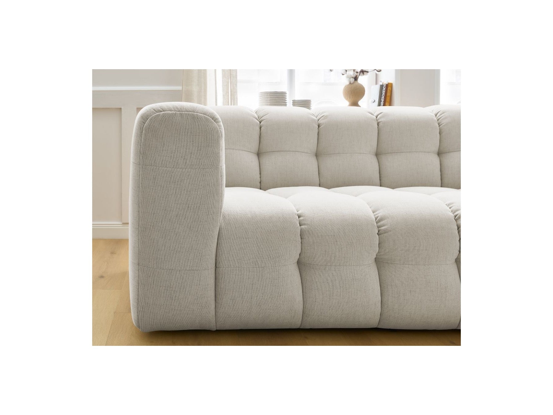 Cloud - Fixed Corner Sofa - Smooth Fabric - Right-Hand Corner
