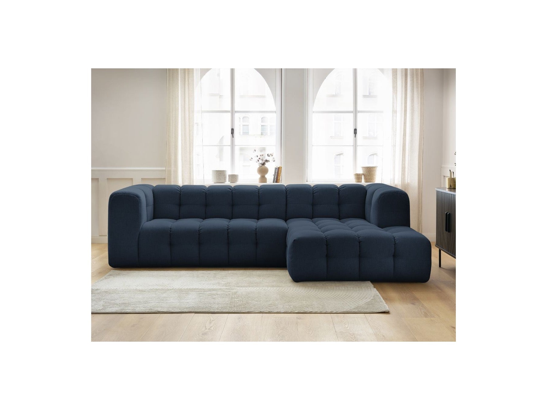 Cloud - Fixed Corner Sofa - Smooth Fabric - Right-Hand Corner
