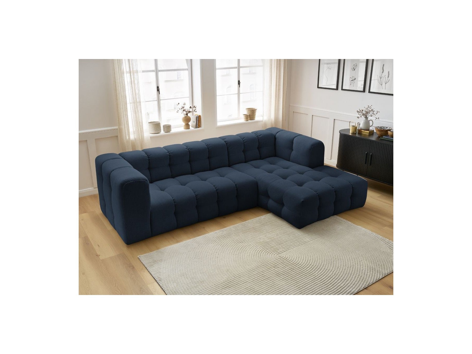 Cloud - Fixed Corner Sofa - Smooth Fabric - Right-Hand Corner