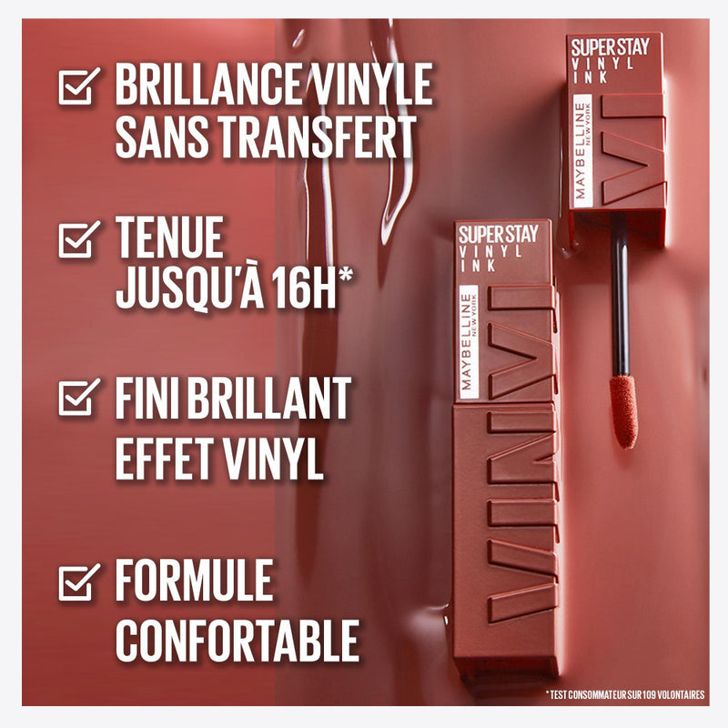 Superstay Vinyl Ink Nude Shock Encre À Lèvres Effet Vinyl 135 Fearless