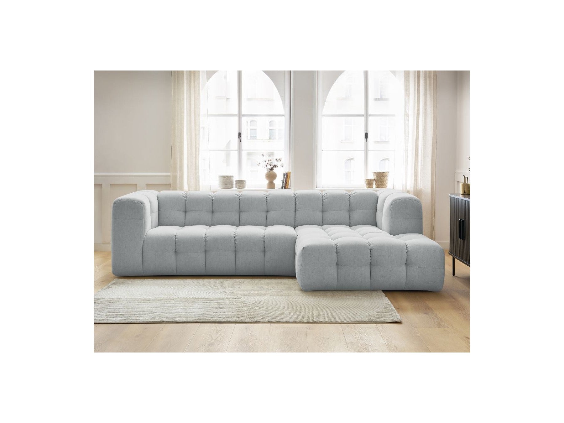 Cloud - Fixed Corner Sofa - Smooth Fabric - Right-Hand Corner