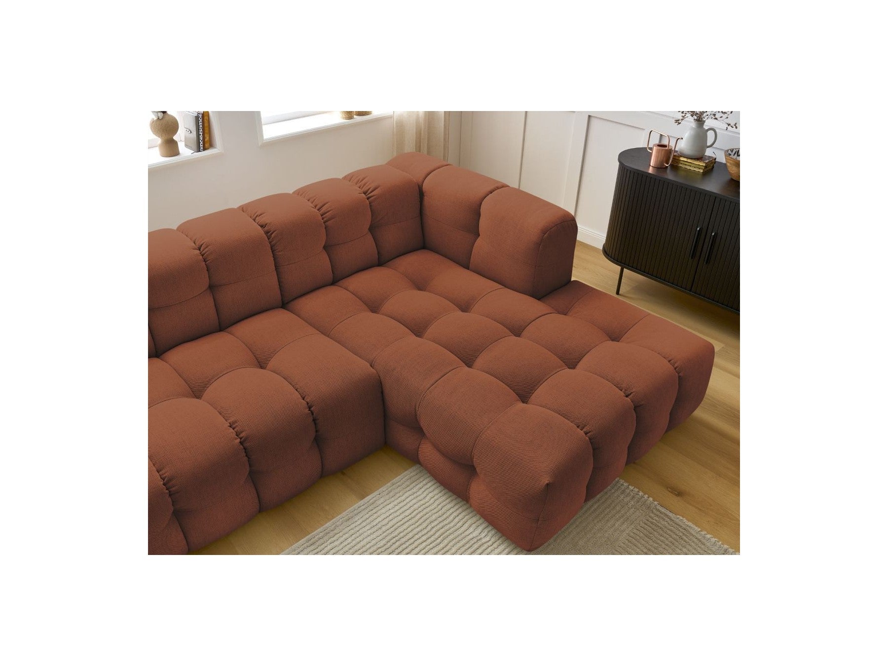 Cloud - Fixed Corner Sofa - Smooth Fabric - Right-Hand Corner