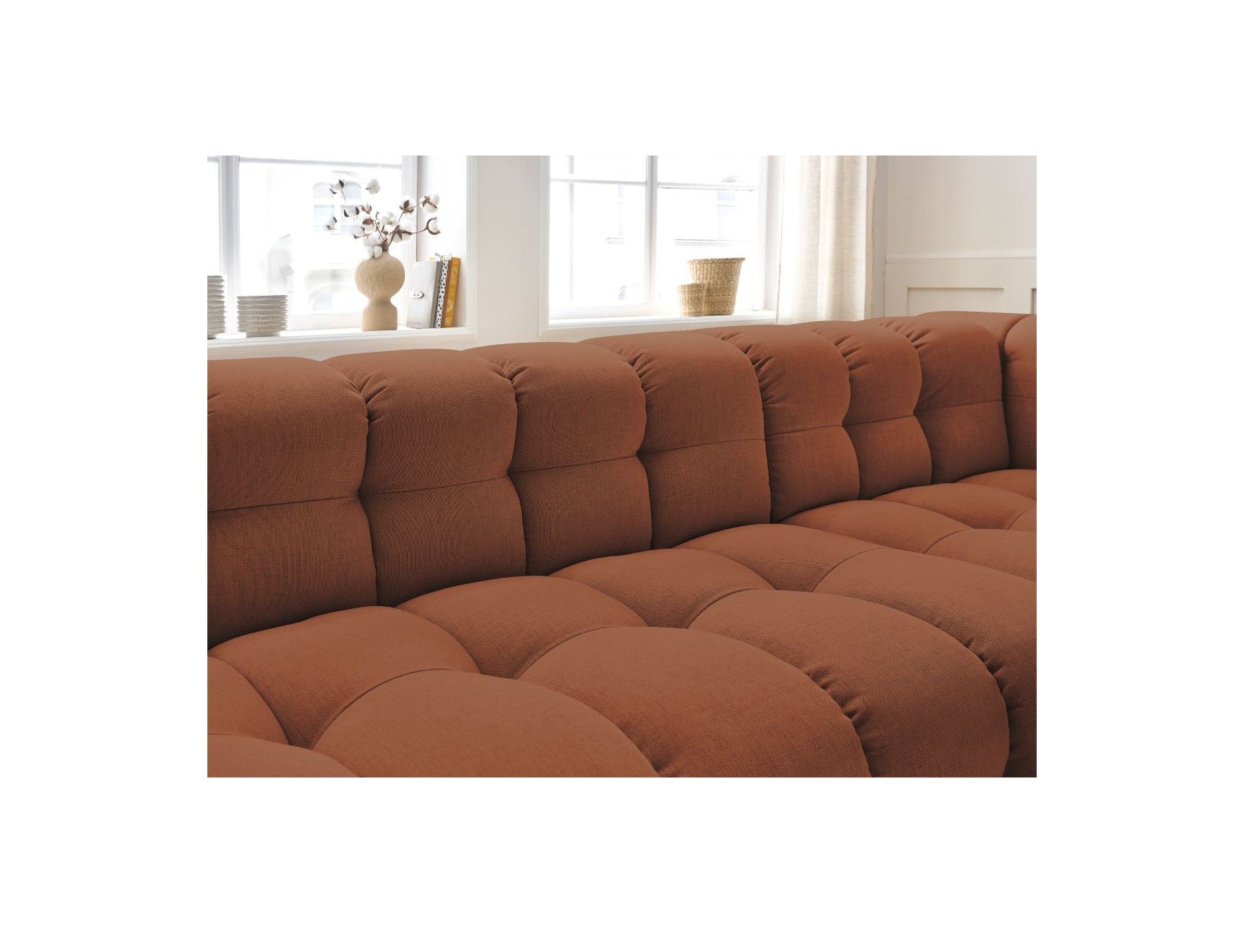 Cloud - Fixed Corner Sofa - Smooth Fabric - Right-Hand Corner