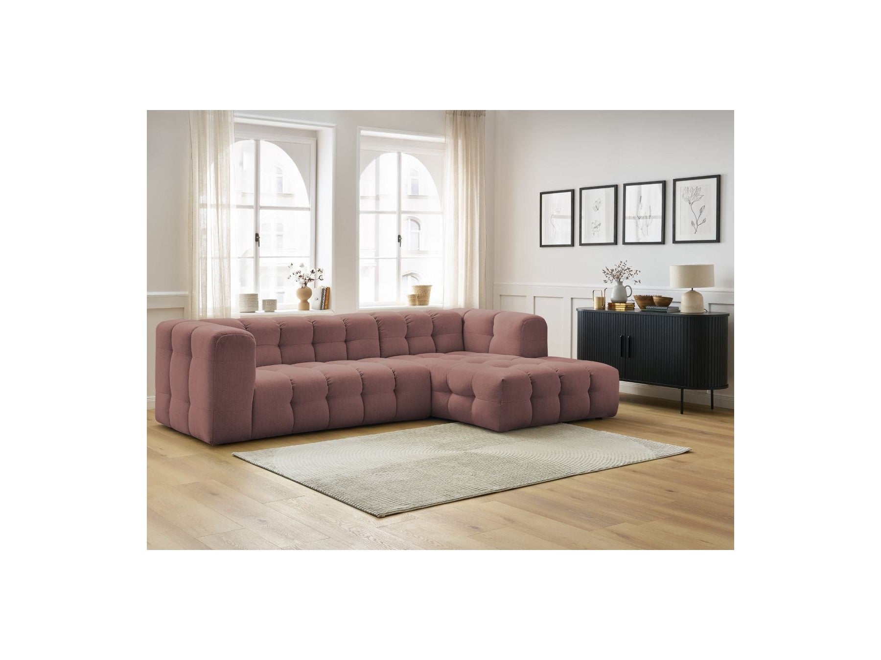 Cloud - Fixed Corner Sofa - Smooth Fabric - Right-Hand Corner