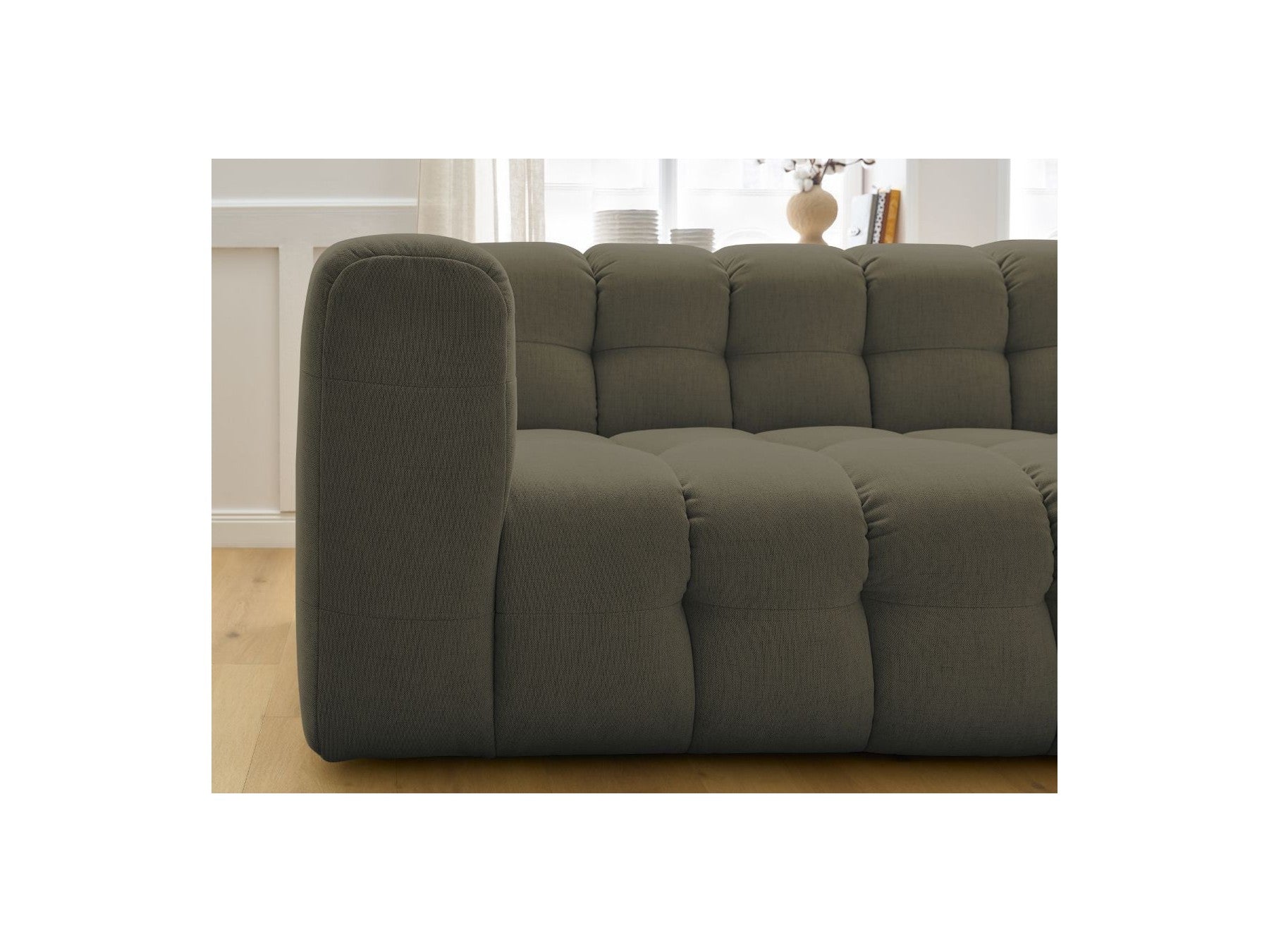 Cloud - Fixed Corner Sofa - Smooth Fabric - Right-Hand Corner