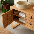 Minimalys - Meuble Sous Vasque - Teck - Naturel