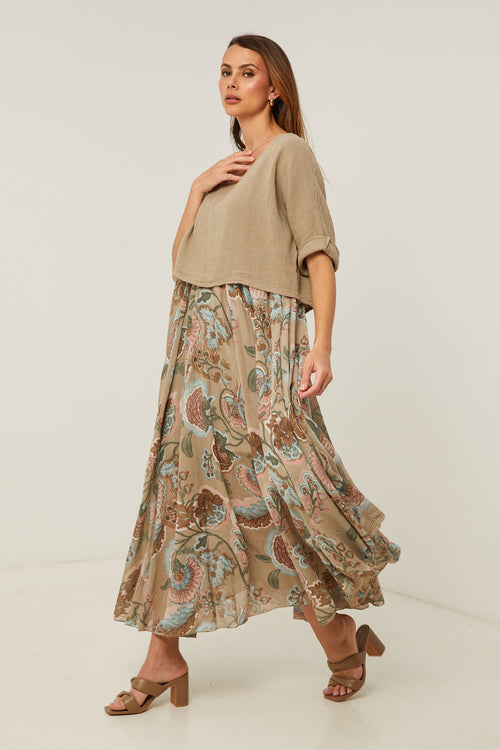 Vestido - Taupe - Mujer