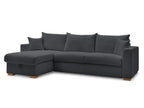 Augustin - Canapé D'Angle Réversible Convertible Ouverture Express - Tissu Bouclette