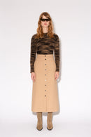 SIMONA SKATER SKIRT Beige