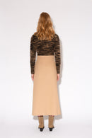 SIMONA SKATER SKIRT Beige