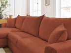Augustin - Canapé D'Angle Réversible Convertible Ouverture Express - Tissu Bouclette