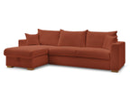 Augustin - Canapé D'Angle Réversible Convertible Ouverture Express - Tissu Bouclette