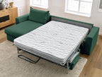 Augustin - Canapé D'Angle Réversible Convertible Ouverture Express - Tissu Bouclette
