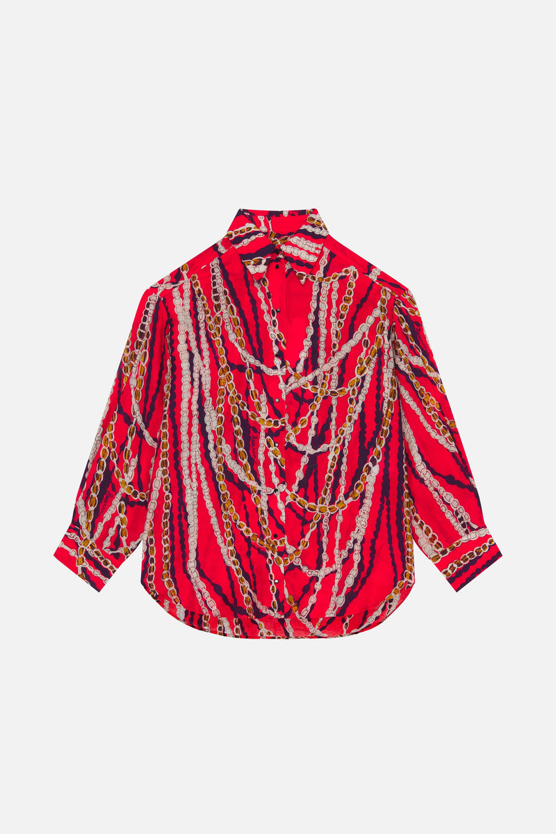 CHEMISE AGAIN SEVIGNY ROUGE