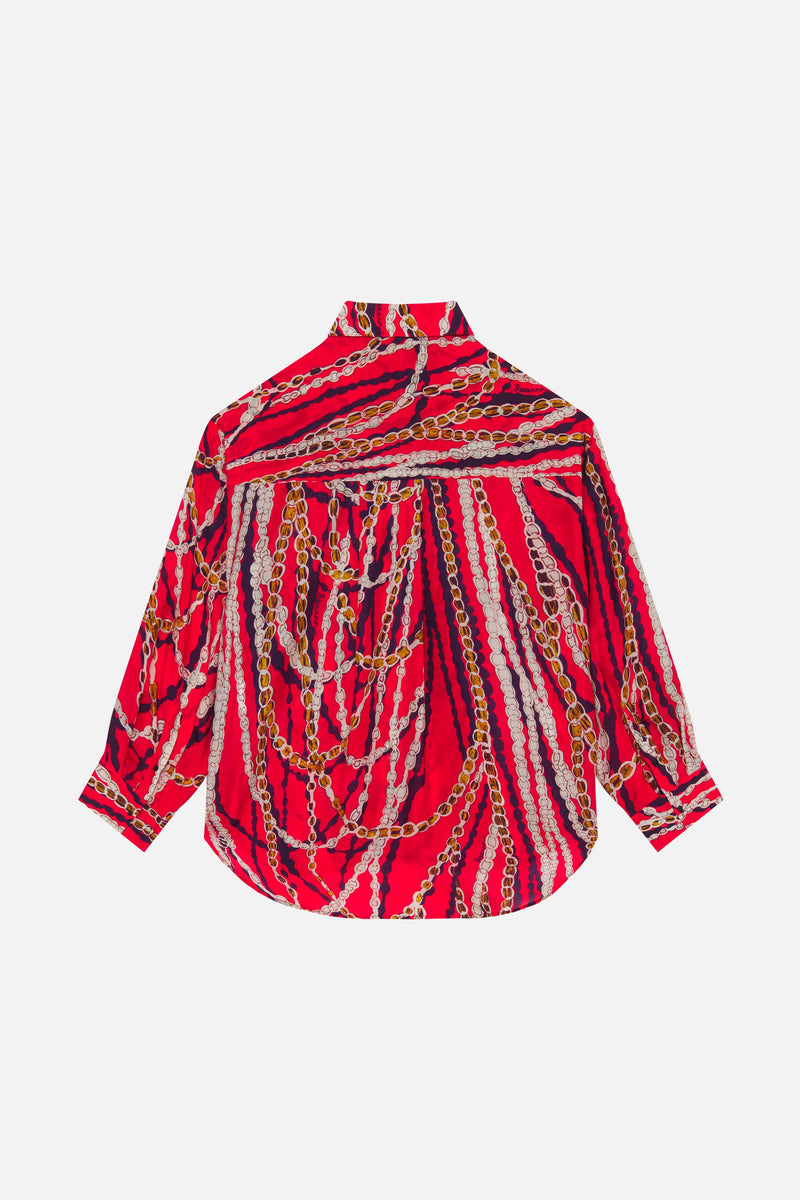 CHEMISE AGAIN SEVIGNY ROUGE