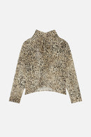 CHLOE ANIMAL CREAM BLOUSE